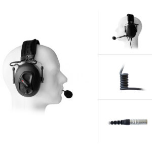 Topsystem Voxter® Dual Earmuff Headset ohne PTT mit Noise Cancelling Mikrofon