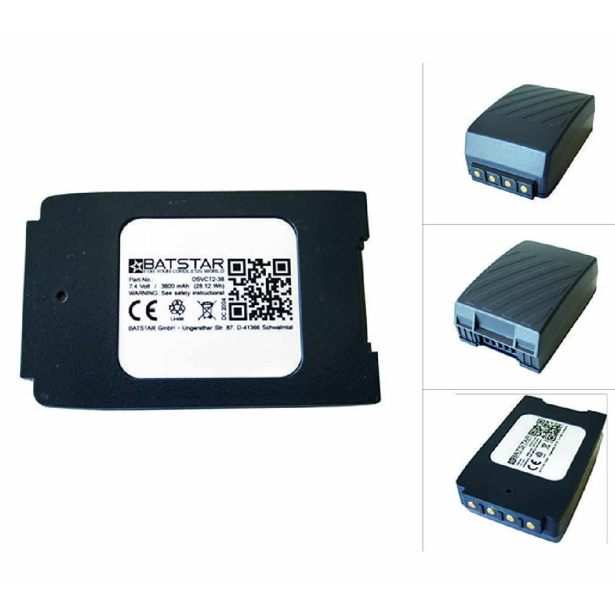 BATSTAR Li-Ion Akku 7,4 V 3800 mAh für Vocollect Talkman T2 T2x